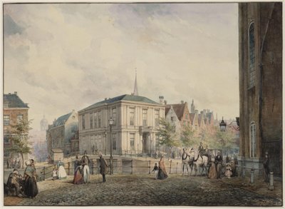 Spui. Tekening. Afmetingen onbekend. Amsterdam, Stadsarchief Amsterdam, collectie tekeningen en prenten door Willem Hekking